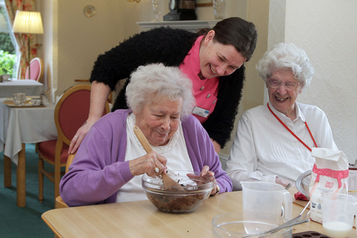 Baking with residents